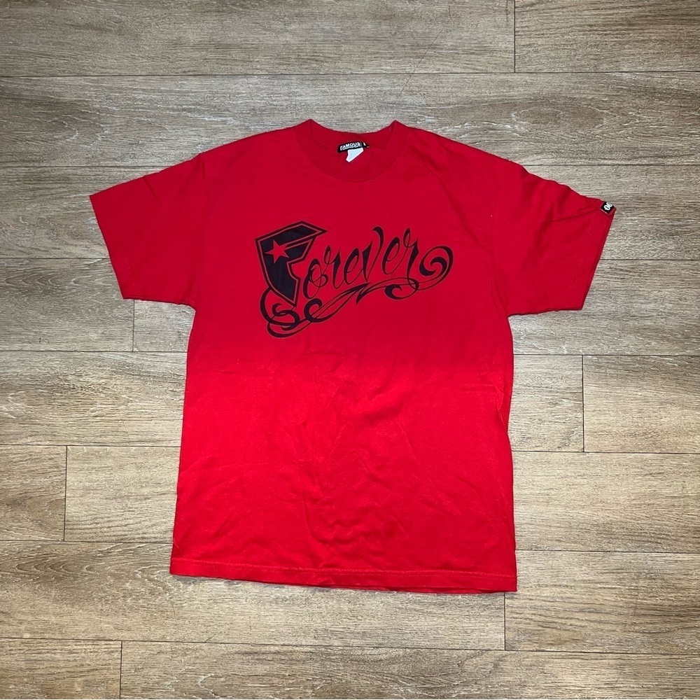 Famous Stars & Straps Red Tee with Black Graphic